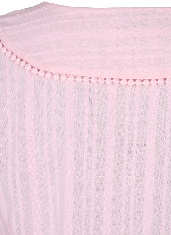 Kjole i blanding av bomull og viskose med 3/4-ermer, Almond Blossom, Packshot image number 4