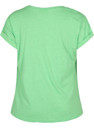 Neonfarget T-skjorte i bomull, Neon Green, Packshot image number 1