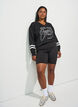 Sporty nettingtopp med teksttrykk, Svart, Model image number 1