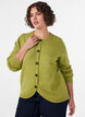 Cardigan med knapper og avrundet front, Gr&oslash;nn, Model image number 0