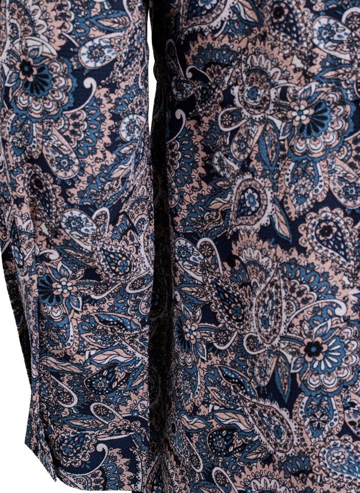 Knelang kjole med knytebelte, Beige, Packshot image number 3