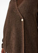 Strikket cardigan med asymmetrisk lukking, Brun, Model image number 3