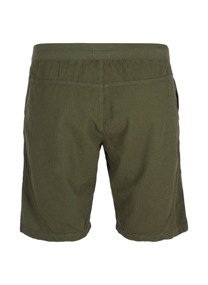 L&oslash;s shorts av bomull med lommer, Gr&oslash;nn, Packshot image number 1