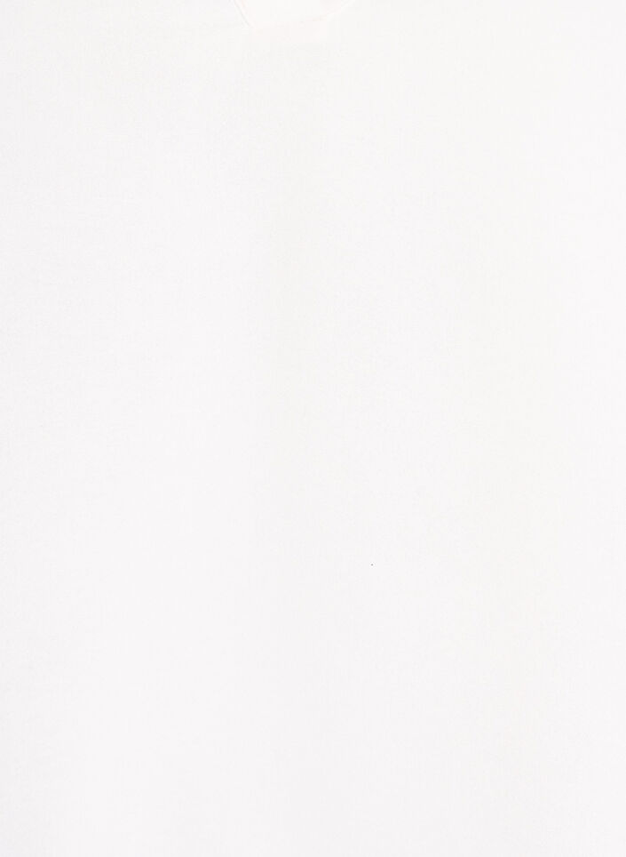 Bluse med smockmansjetter og V-hals, Vanilje, Packshot image number 2