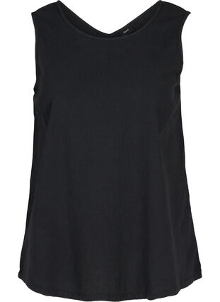 Zizzi Bomullstopp uten ermer, Black, Packshot image number 0