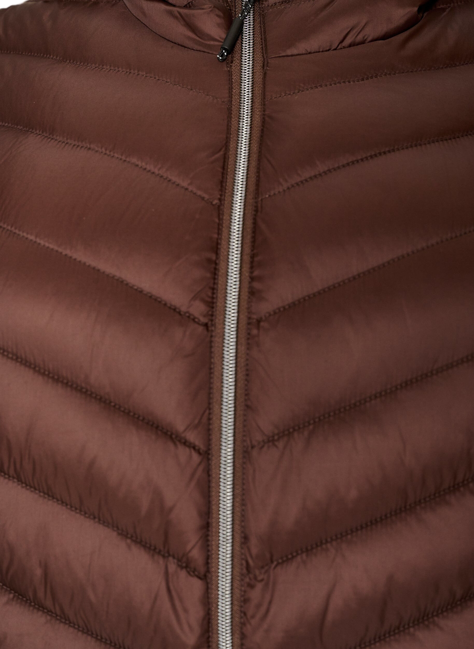 ZizziLett jakke med hette, Brun, Packshot image number 2