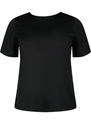 Vendbar bluse med snøredetaljer, Black, Packshot image number 3