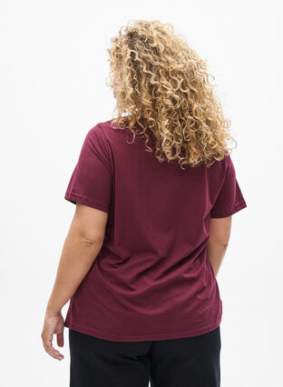 Zizzi FLASH - T-skjorte med trykk, Rød, Model image number 2