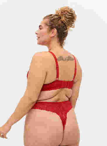 G-streng med blonder og vanlig høyde i livet, Red Ass., Model image number 1