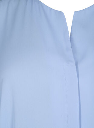 Ensfarget skjorte med v-hals, Serenity, Packshot image number 2