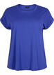 Kortermet T-skjorte i bomullsblanding, Royal Blue, Packshot image number 0