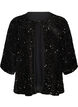Cardigan med paljetter og 3/4-ermer, Svart, Packshot image number 0