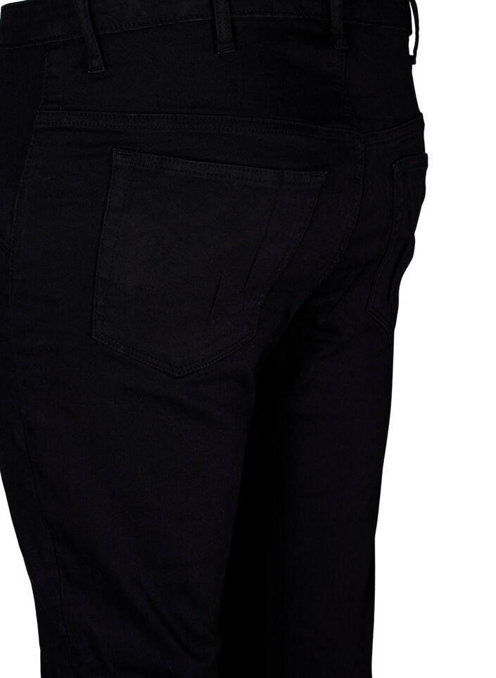 Super slim Amy jeans med sn&oslash;redetaljer, Black, Packshot image number 3