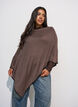 Finstrikket poncho, Brun, Model image number 0