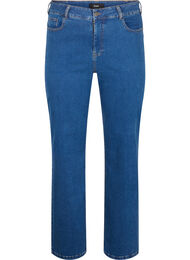  Gemma jeans med høy midje og rett passform, Dark blue