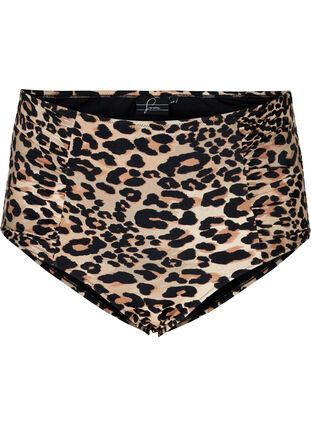 Bikinitruse med leopardmønster og høyt liv, Leopard Print, Packshot image number 0