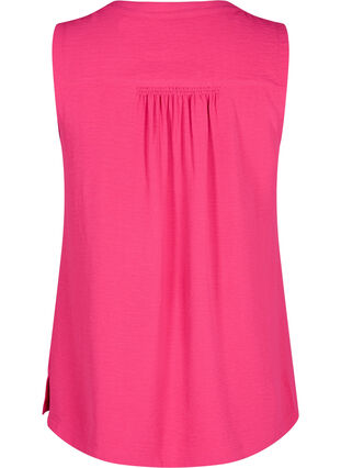 Zizzi Ermeløs overdel med rynkedetaljer, Rosa, Packshot image number 1