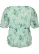 Bluse i blomstrete chiffon med korte ermer, Gr&oslash;nn, Packshot image number 1