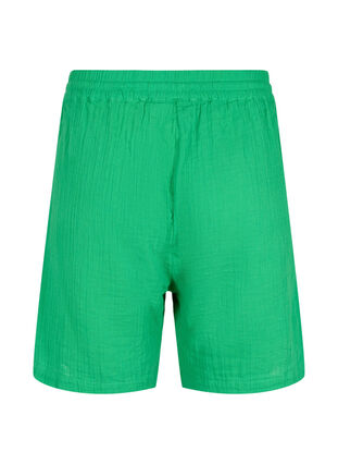 Shorts i bomullsmusselin med lommer, Jolly Green, Packshot image number 1