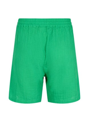 Zizzi Shorts i bomullsmusselin med lommer, Jolly Green, Packshot image number 1