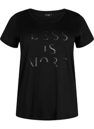 T-skjorte til trening med trykk, Black w.Less Is More