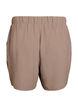 Shorts med lommer og elastisk linning, Brun, Packshot image number 1