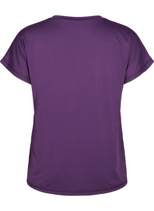 Løstsittende trenings-t-skjorte med v-hals, Purple Pennant, Packshot image number 1