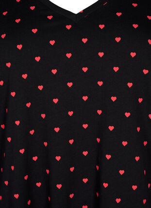 T-skjorte i bomull med mønster, Black AOP, Packshot image number 2