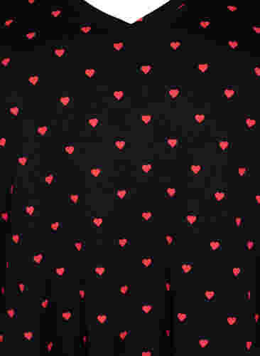 T-skjorte i bomull med mønster, Black AOP, Packshot image number 2