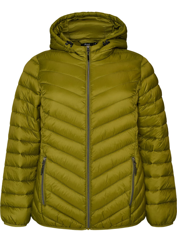 Lett jakke med hette, Gr&oslash;nn, Packshot image number 0