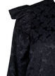 Jacquardkjole med lange ermer og volangdetalj, Svart, Packshot image number 3
