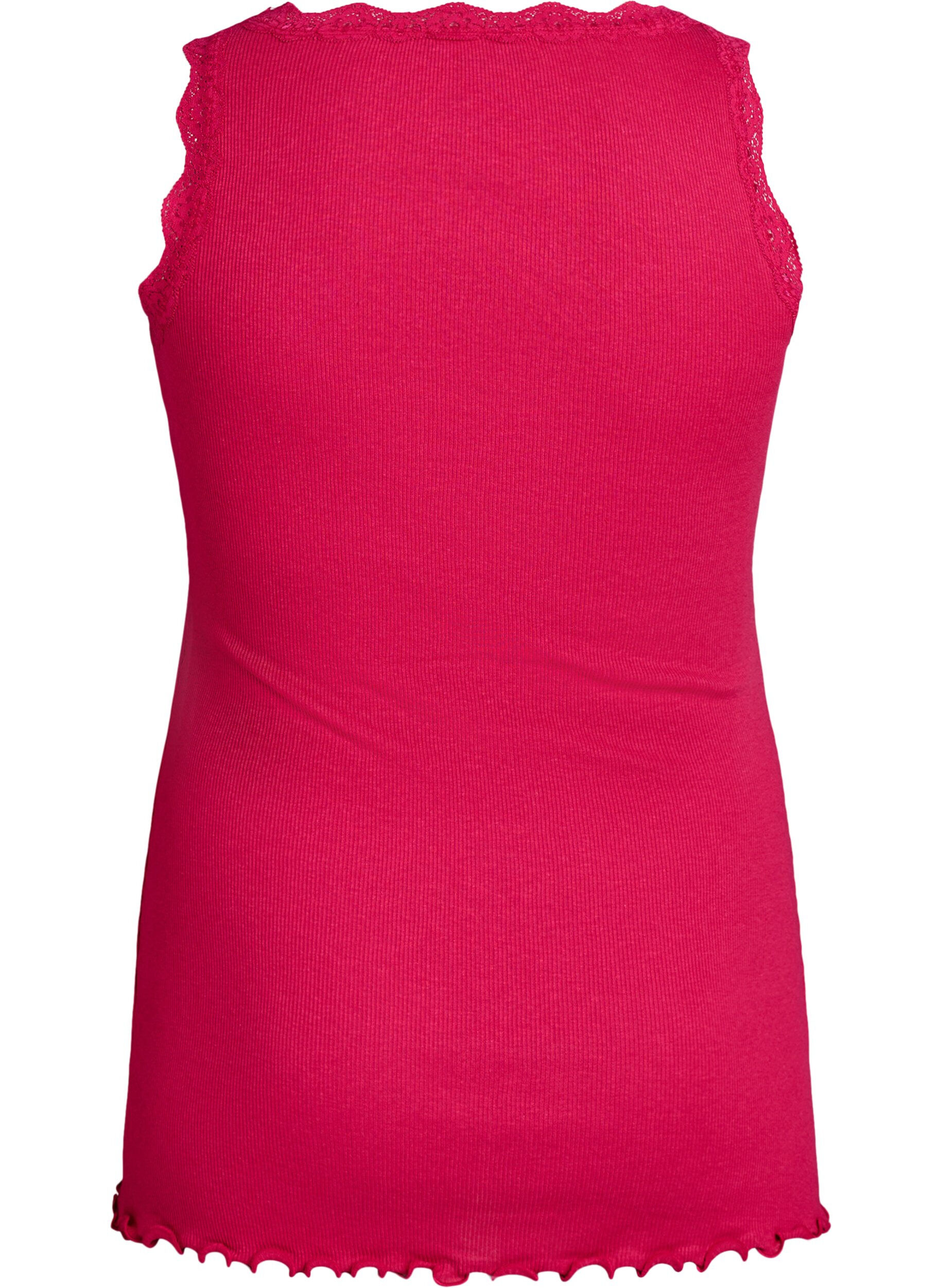 ZizziTopp med blondekant, Rosa, Packshot image number 1