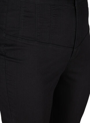 Bea jeans med høyt liv, Black, Packshot image number 2