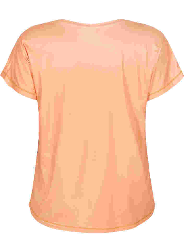 Kortermet trenings T-skjorte, Apricot Nectar, Packshot image number 1
