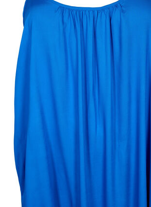 Kjole i viskose med stropper og trykk, Princess Blue, Packshot image number 2