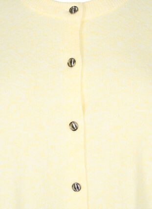 Zizzi Strikket cardigan med korte ermer, Gul, Packshot image number 2