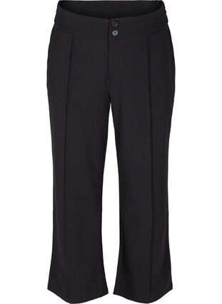 Klassiske ensfargede bukser, Black, Packshot image number 0