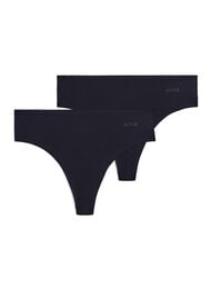2-pakning usynlige G-streng treningstruser, Black