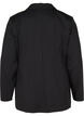 Enkel blazer med knapp og pyntelommer, Black, Packshot image number 1