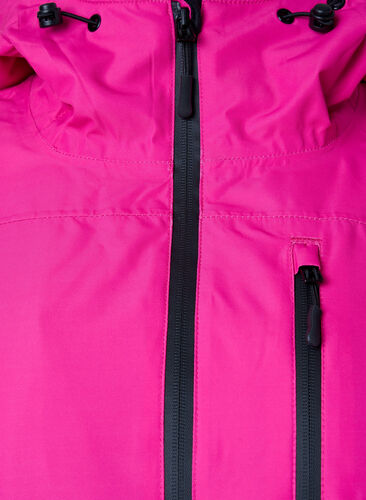 Tofarget skijakke med hette, Fuchsia Purple Comb, Packshot image number 2