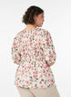 Viskosebluse med smokk og peplumeffekt, Vanilje, Model image number 2
