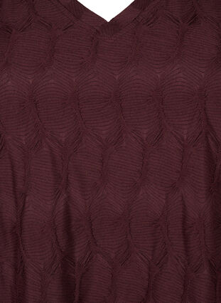 FLASH - Langermet bluse med struktur, Fudge, Packshot image number 2