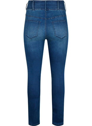 Super slanke Bea-jeans med ekstra høy midje, Blue denim, Packshot image number 1
