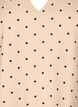 Bluse med løse ermer og v-hals, Beige, Packshot image number 2