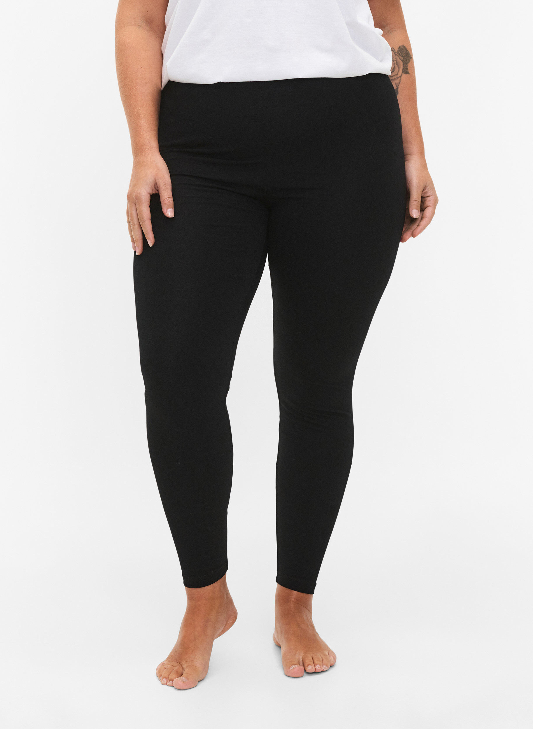 2-pack bomull tights, Svart, Model