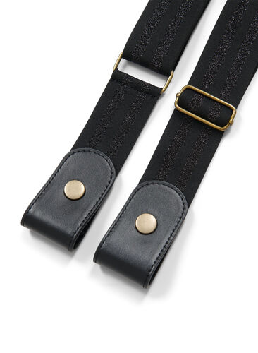 Elastisk belte med lurex, Black, Packshot image number 1