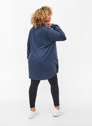 Leggings i bomull med for, Black, Model image number 1