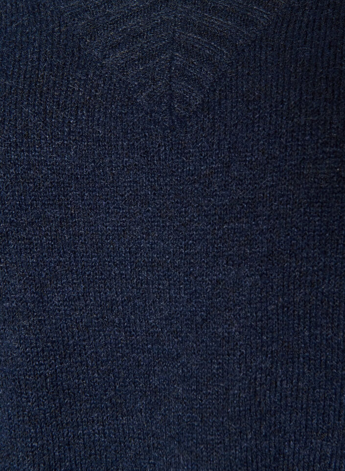 Genser med V-hals, Bl&aring;, Packshot image number 2