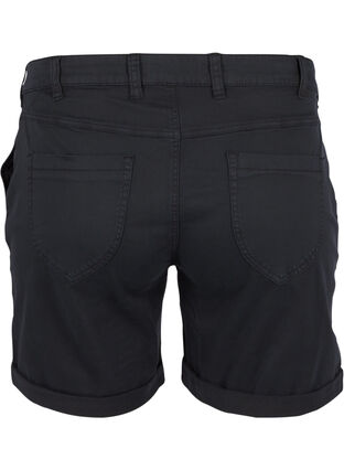 Regular fit shorts i bomull, Black, Packshot image number 1