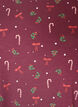 Nattbluse med et trykk, M&oslash;rk Bordeaux, Packshot image number 2